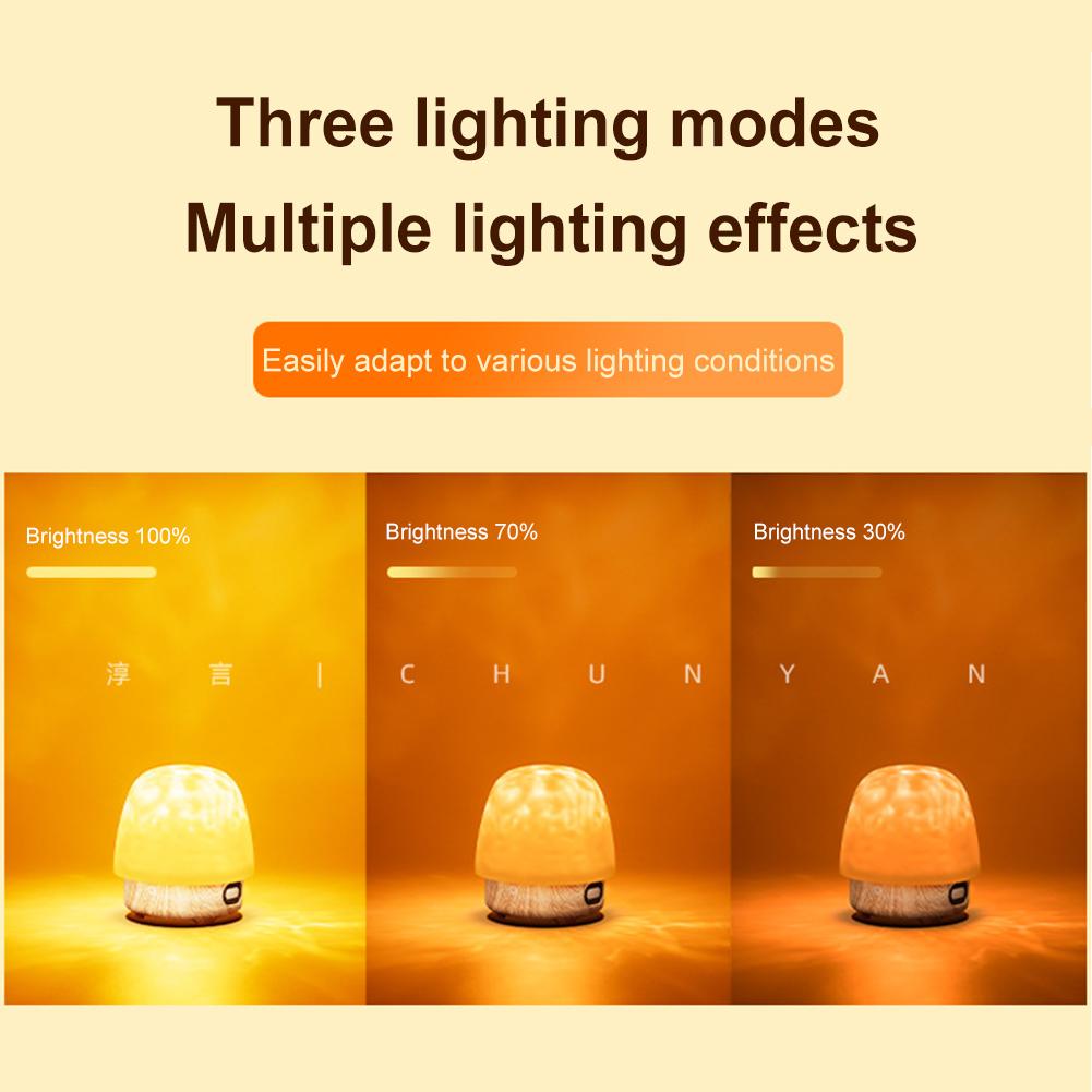 Rechargeable Atmosphere Lights With16 Colors Dimmable Bedside Lamp with BT Speaker Galaxy Projector Light for Bedroom
