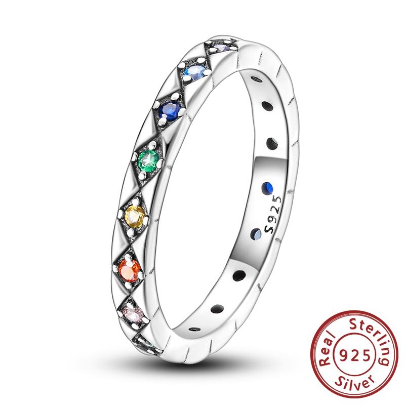 Authentic Copper Metal Metal CZ Simulated Diamond Rings Bands Designed For Women Colored Zirconium Ring Trendy Fashion Party Perfect Gift