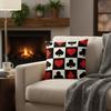 1Pc Playing Card Suits Checkerboard Throw Pillow Cover,Suitable For Sofa, Bedroom, Living Room,Unique Gift For Card Game Lovers.