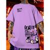 European and American Men's Summer Angry Bear Letter Print Comfortable and Breathable Round Neck T-shirt Outdoor Street Style To