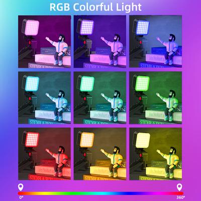 Double-Sided LED Fill Light Clip-on Pocket RGB Video Light 2500K-9000K Dimmable 24 Scene Lighting