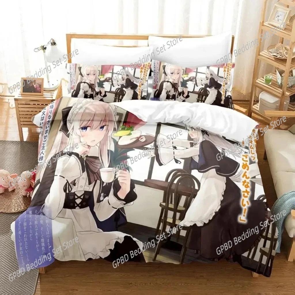 Anime Wandering Witch Journey Of Elaina Bedding Set Bedroom Soft Modern Bedspreads Comefortable Duvet Cover Quilt Pillowcase
