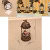 Christmas Music Box Golden Bird Cage Ornament With Santa Claus And Snowman Decor For Holiday Gift