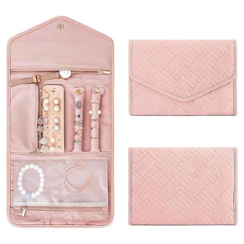 1pc Portable Jewelry Storage Bag Classified Jewelry Bag Travel Jewelry Pouch Earrings Rings Hair Accessories Organizer Bags