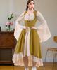 KALAOK Aristocratic European Costume Dress for Women, Stage Costume, Cosplay, Photography, Yellow, Size 2XL