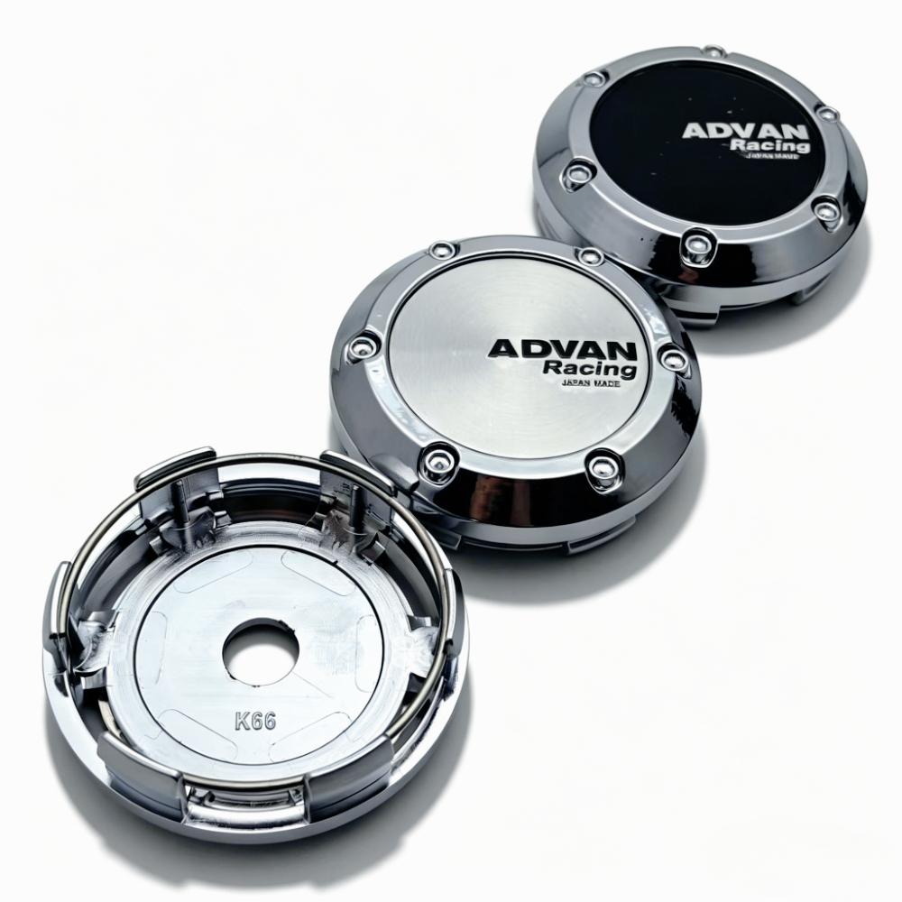 4pcs Advan Racing Logo Badge Emblem Car Wheel Center Caps 66MM Clips 62MM Wheels Hub Cap Rim Hubcaps Dust Cover Car Accessories