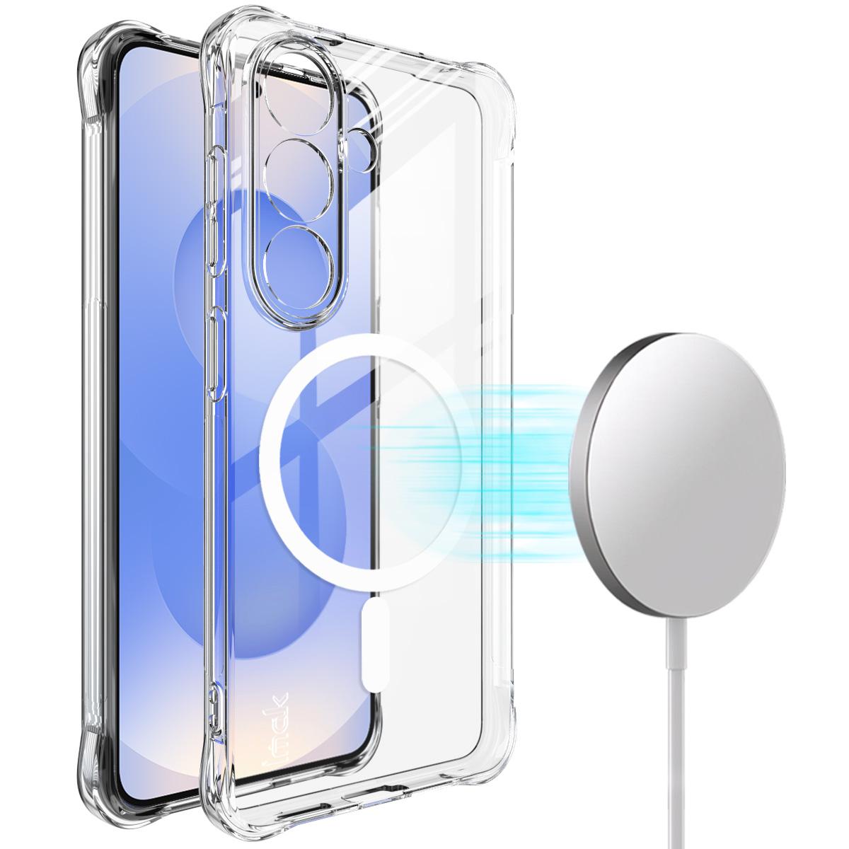 

For Samsung Galaxy S26 Plus 5G Phone Case IMAK Shock-resistant Soft Magnetic Case Samsung S26 5G белый