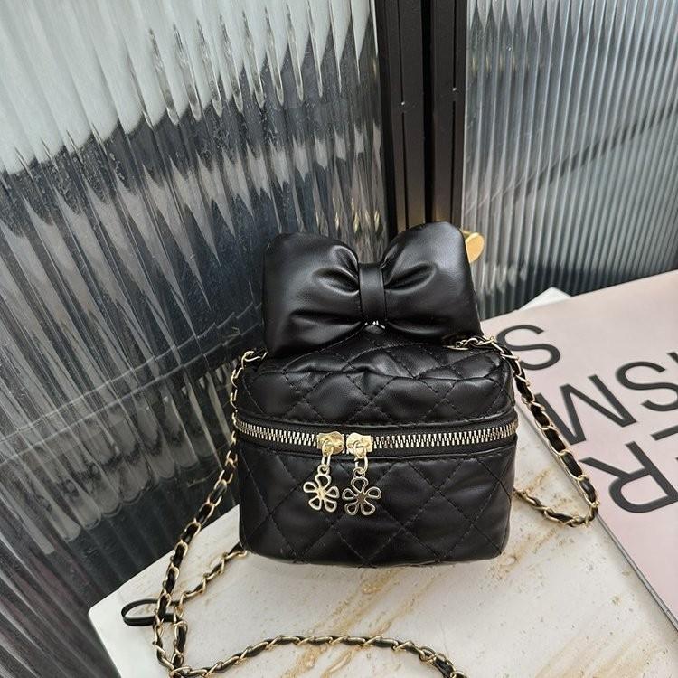 Fashionable Women's Butterfly Knot Handbag Soft Quilted Tote In Various Colors