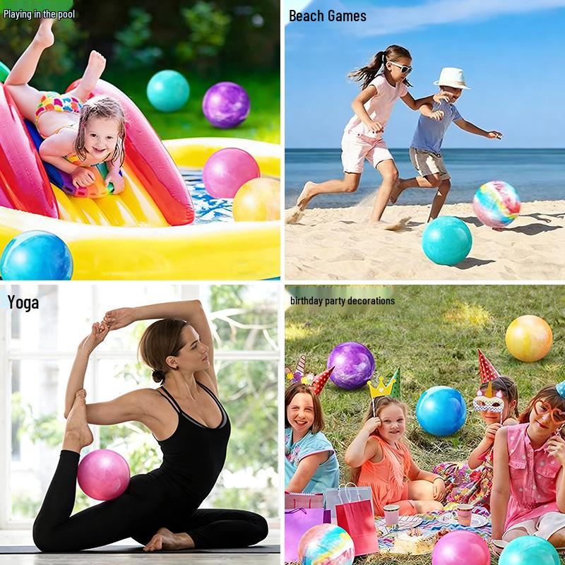 Eco-friendly 9-inch Colorful Children's Inflatable Cloud Ball - Explosion-proof and Thickened for Outdoor Water Play and Early Education