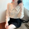 Women Blouses Shirts 2025 Spring Long Sleeve Women Blouse Shirt Turn Down Collar Chiffon Blouse Shirt Women Tops J598