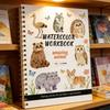 Cuaderno de acuarela de animales: Un Libro de Práctica y Colorear