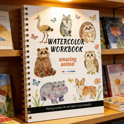 Tier-Aquarell-Arbeitsbuch: Ein Übungs- und Malbuch