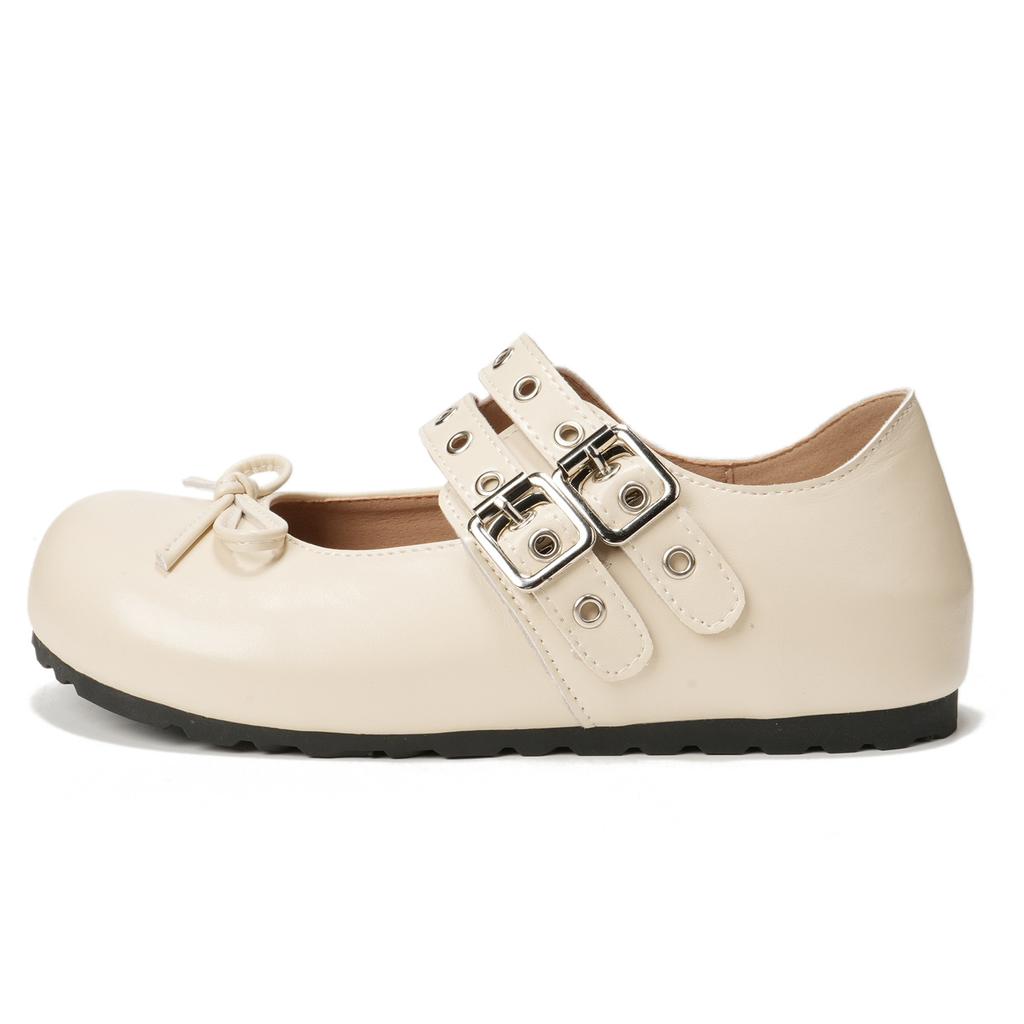 Mode Damen Ballerinas 2025 Frühling Leichte Damenschuhe Runde Zehenpartie Schleife Bequeme Weiche Damen Flats