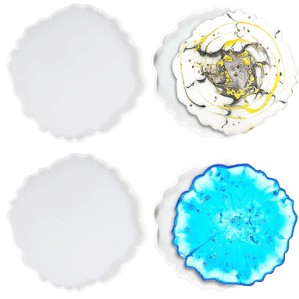 

Handcraft Epoxy Clay Silicone Cup Mats Coaster Mold Tray Mould Resin Casting Mold Pad Making Tools 1Pc