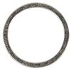Hammered Flat Ring Silvery Ø 50 Mm
