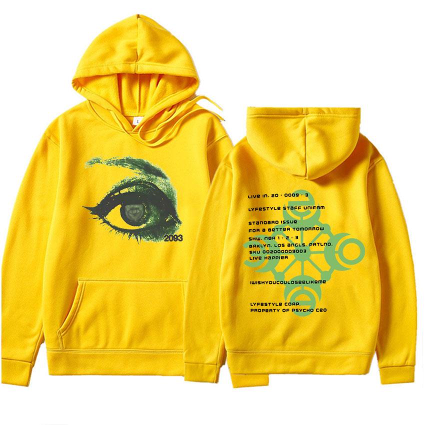 Yeat Lyfestyle 2093 Eye Print Hoodie Album Merch Pullovers Fashion Sweatshirts Men's Casual Y2K Top Aesthetic Long Sleeve