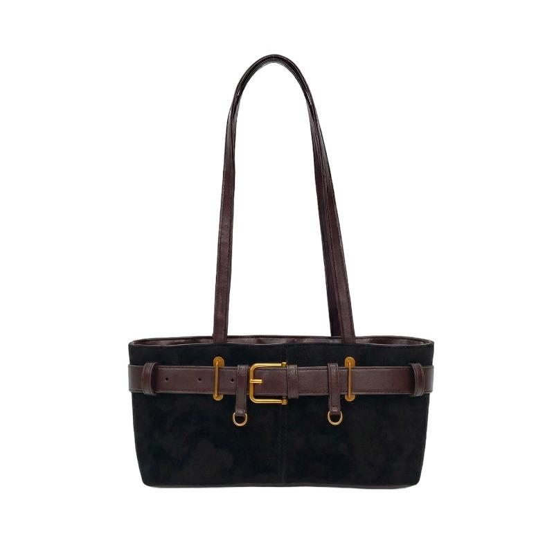 Underarm bag bag women s largecapacity new winter commuter bag niche casual design retro shoulder bag чёрный