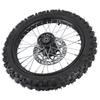 14 Inch Front Wheel Assembly 60 100 14 2.5 14 Tire Inner Tube 15mm Rim Axle with Brake Rotor for 125 140 150 160cc Pit