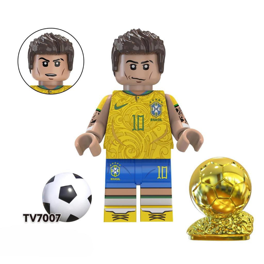 Figure di Calcio Assembla Mattoncini TV6501 Giocattoli da Costruzione Stelle del Calcio per Regali di Compleanno Halloween Natale