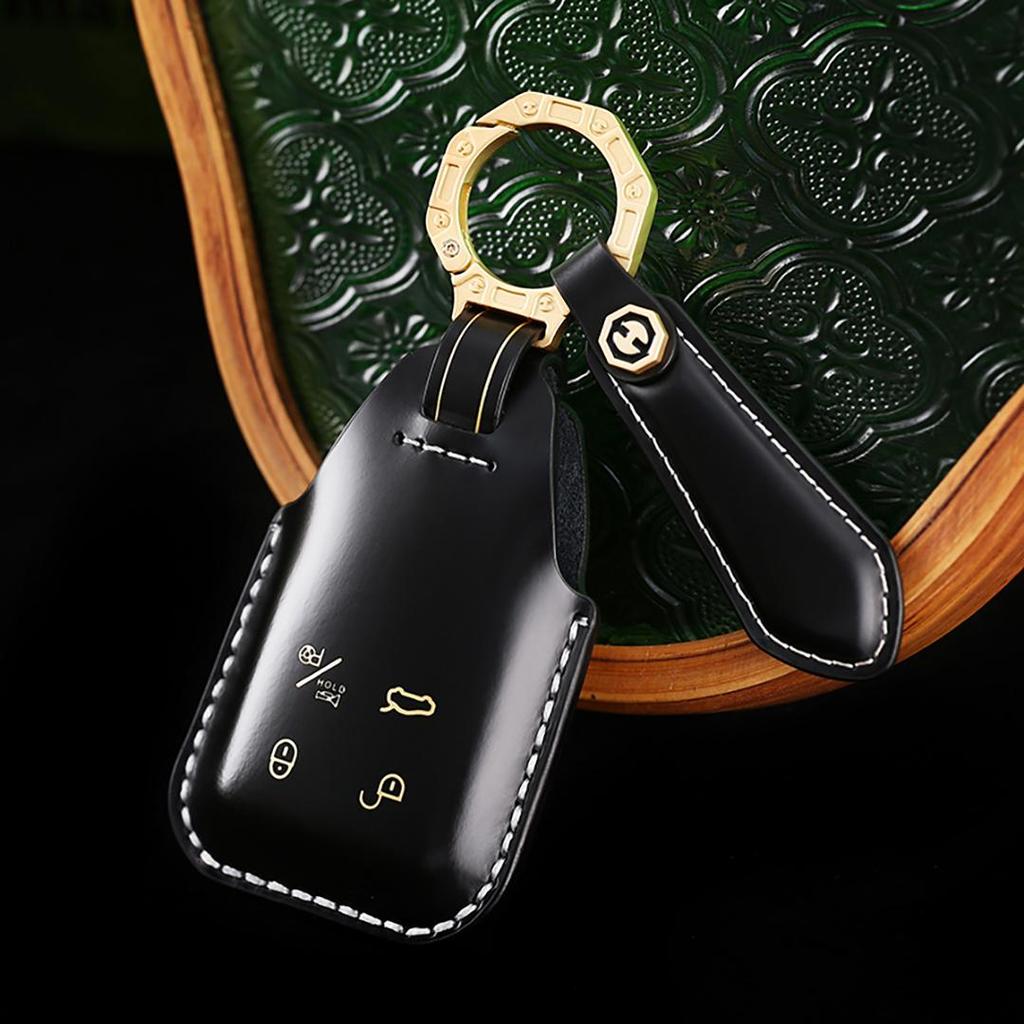 Suitable for Red Flag 23 Years H5h6hs5hs7 Handmade Cowhide High-End Car Key Cover Keychain Car Key Case