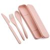 Tragbares Besteck Kinderbesteck Reise Camping Geschirr Set Messer Gabel Löffel Geschirr Set Weizen Geschirr Set Mit Box