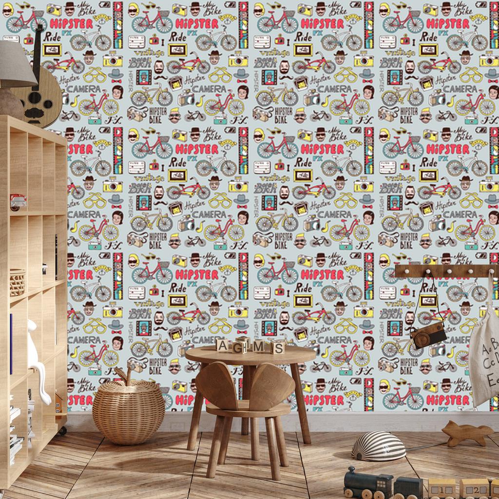 Collage wallpaper for living room and bedroom 50x1000