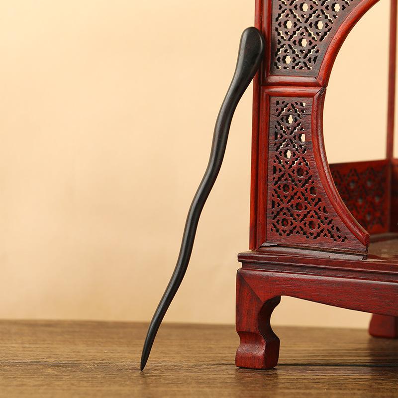 Ebony Hairpin, Ancient Hairpin, Simple Modern Disc Hairpin, Wooden Hairpin, Chinese Hanfu Cheongsam Headdress