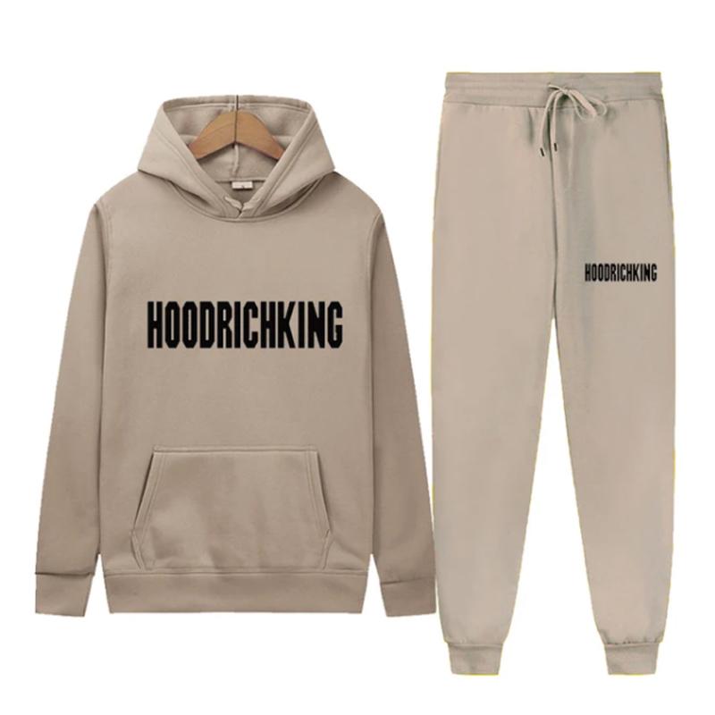 Męska i damska wiosenna polarowa odzież sportowa Męska i damska codzienna bluza z kapturem Garnitur dla par Jogging Modny sweter Czarny S-3XL