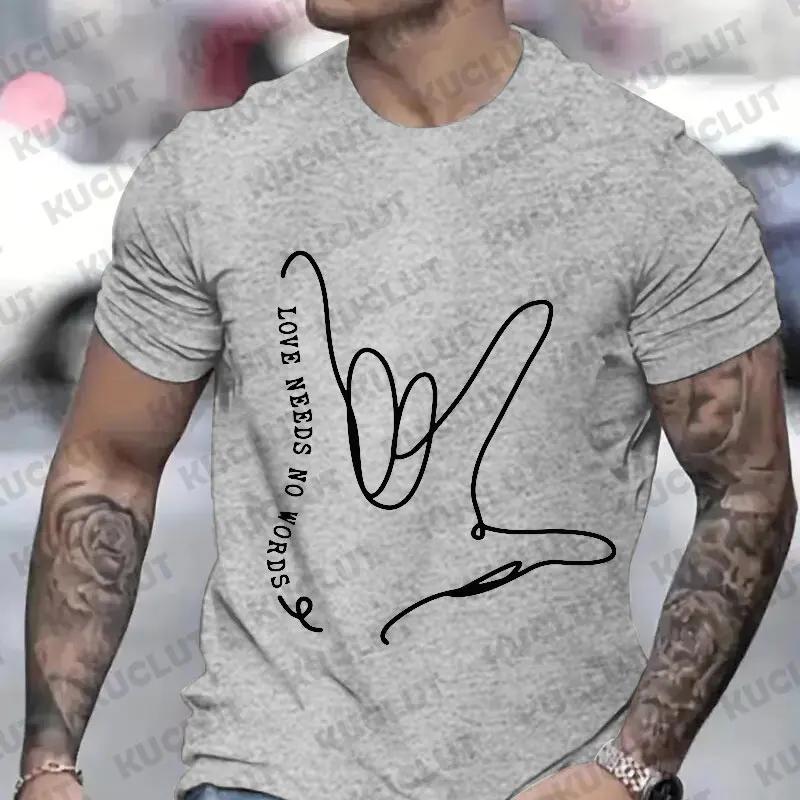 T-Shirt for Men Summer Graphic Tops Autism Accept Tshirts Short Sleeve O-neck Streetwear Autism Awareness Tees Male Clothing