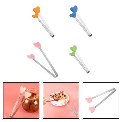 Dishwasher Safe Heart-Shaped Cooking Tongs Mini Food Tongs