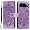 For Google Pixel 10 Pro/Pixel 10/Pixel 9 Pro/Pixel 9 Case PU Leather Mandala Imprinted Design Wallet Phone Cover