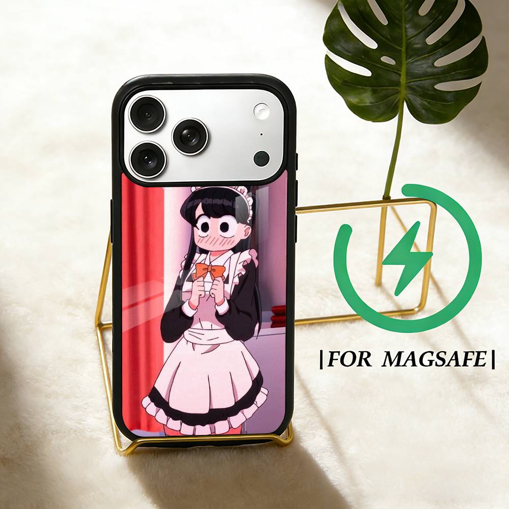 

K-Komi Anime Cannot Communicate Phone Case For iPhone 17,16,15,14,13,12,Plus,Pro,Max For Magsafe Magnetic Wireless Charge iPhone11PRO