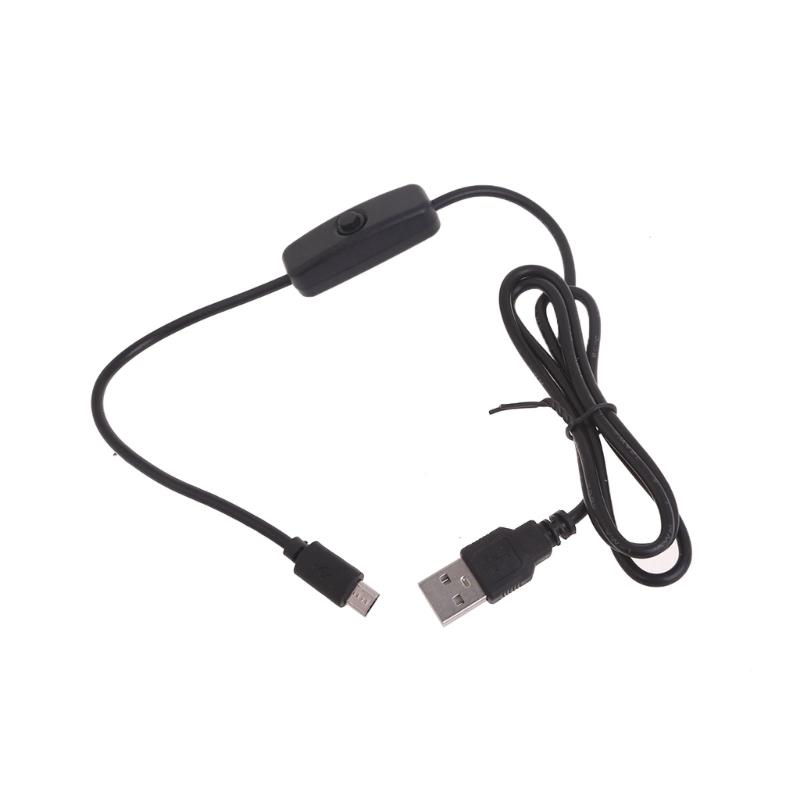 

Кабель питания Micro USB с переключателем, USB 2.0 на MicroUSB, для платы, USB на micro USB кабель чёрный