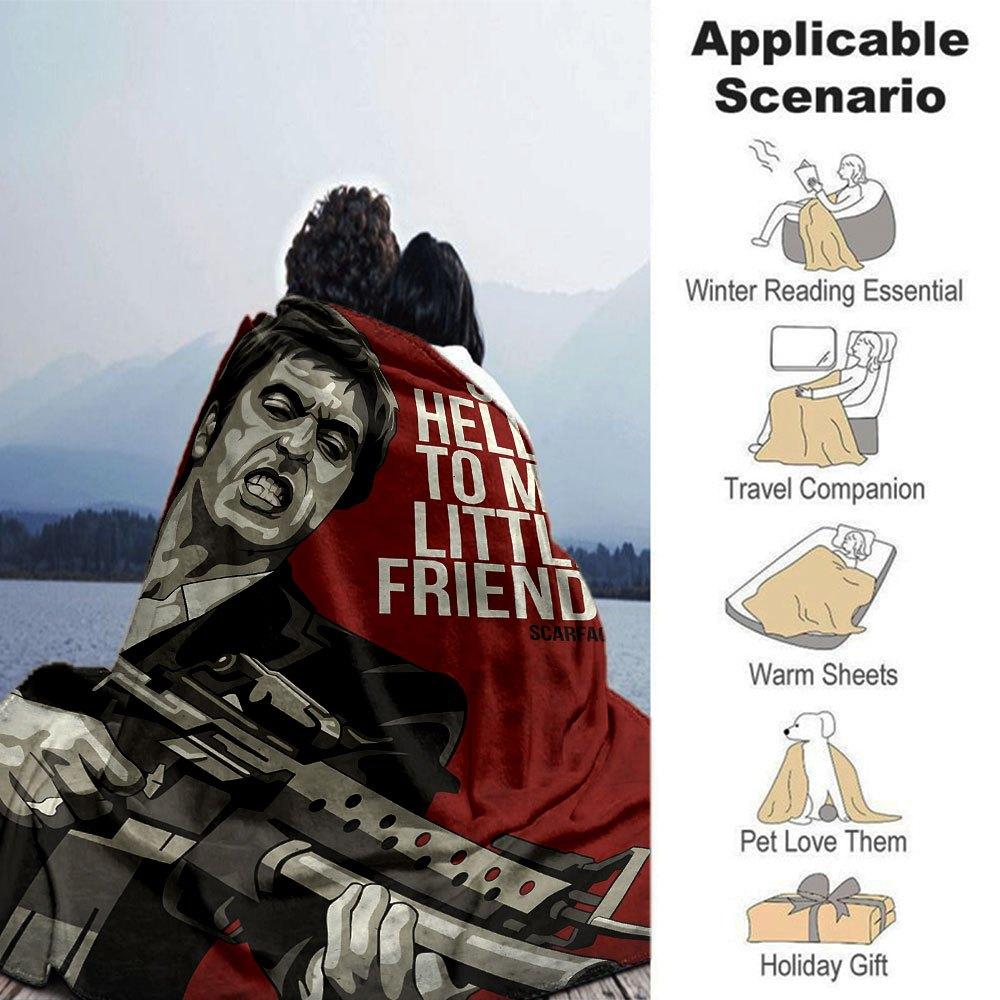 1pc Scarface 1 Blanket Soft Warm Throw for Home, Office, Travel All Season Cozy Bedding Gift, Office Cozy Accessory