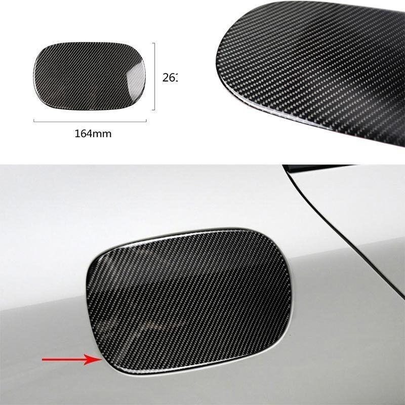 Door Fuel Filler Gas Cap For Benz C-Class Tank Cover Real Carbon Fiber 2015-2018