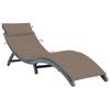 Day and Night - Day and Night Lounger with Solid Gray Acacia Wood Cushion