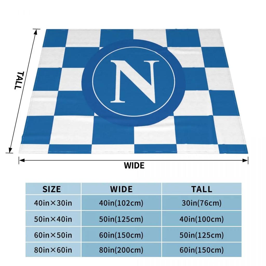 Football Ssc Naples Wool Blanket Creative Throw Blanket for Bed Sofa Couch 200x150cm Plush Thin Quilt Blanket