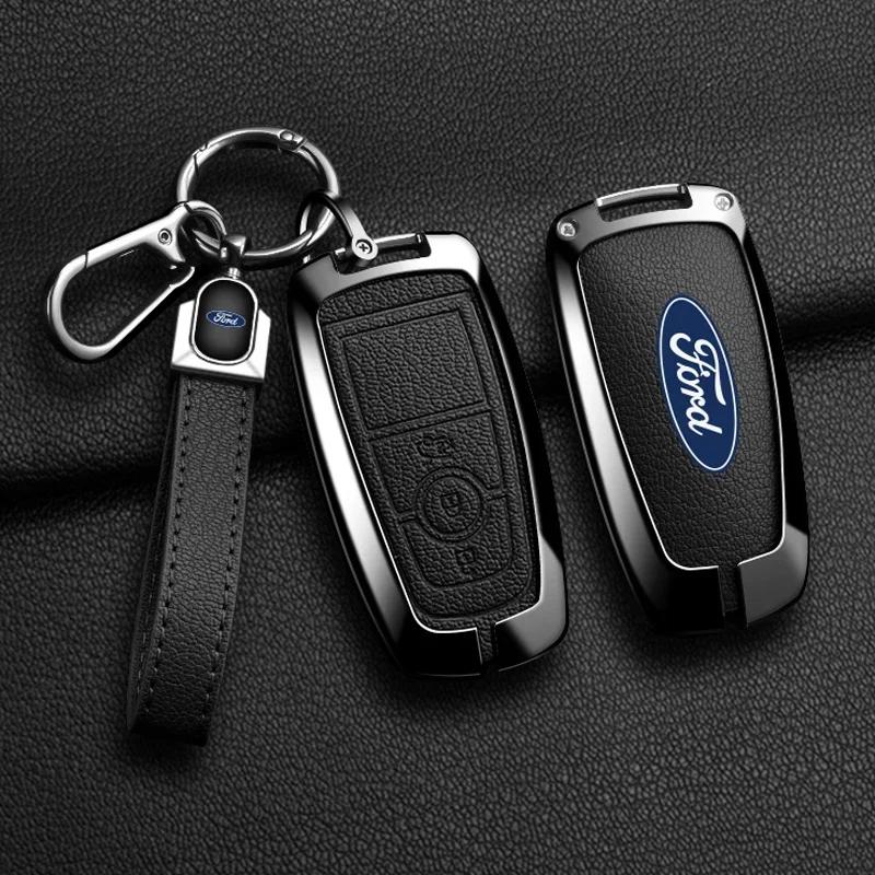 Bilklistermärke Ford Ny 2025 Het Smart Nyckelfob Skal Tillbehör Nyckelväska För Ford 2017 Edge F250 2018 Mustang Fjärrkontroll Bilnyckel Skydd