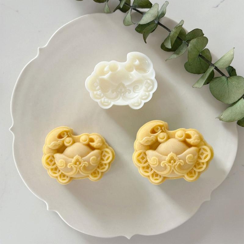 Crabs Shaped Pastries Molds Hand Pressed Mooncakes Maker Bean Pastes Cake Mould Dessert Bakewares for Cooking Lover