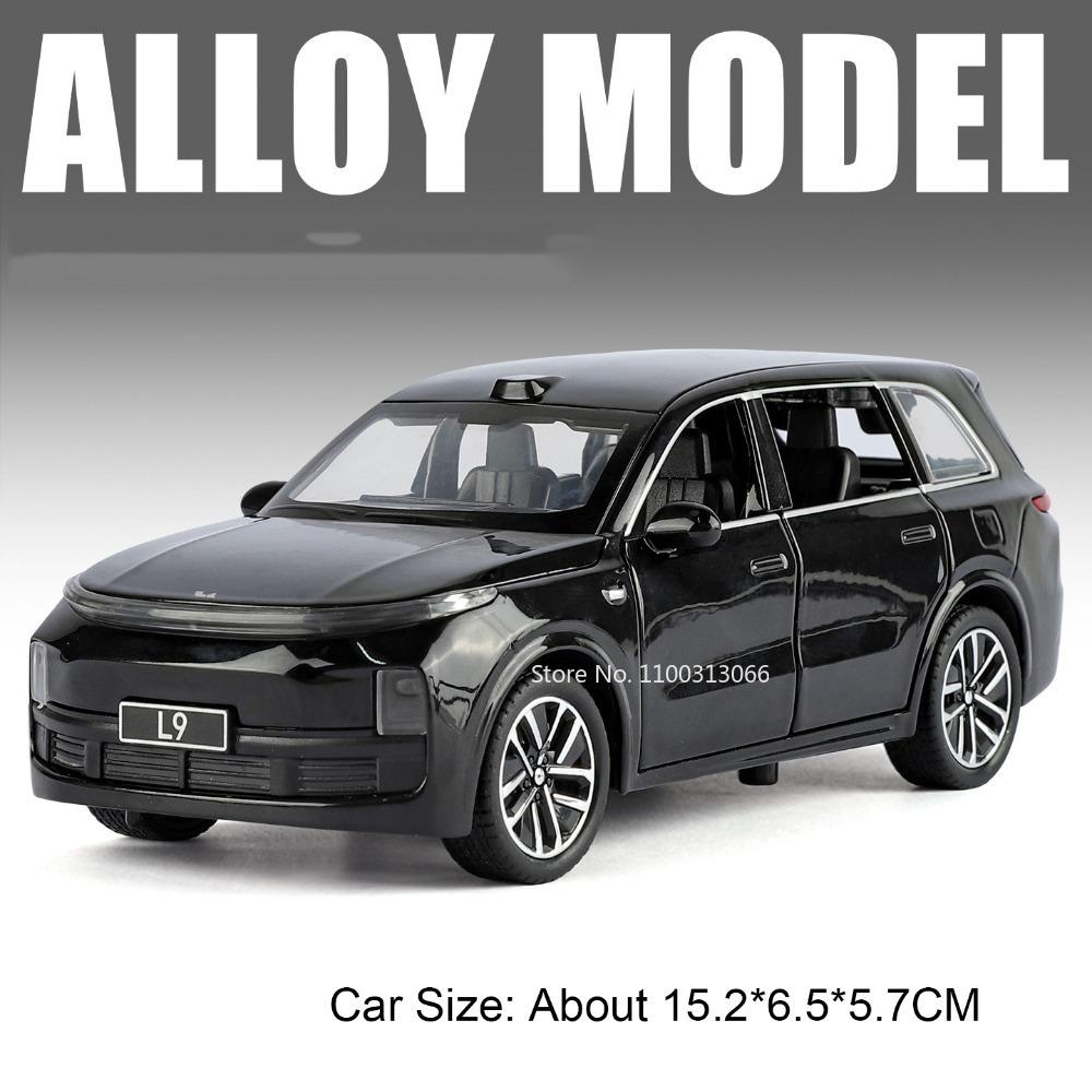 1:32 HONGQI H9 Leading Ideal L9 Toy Models Cars Alloy Light Sound Miniature Vehicles 6 Doors Opened Car Boys Educational Toys