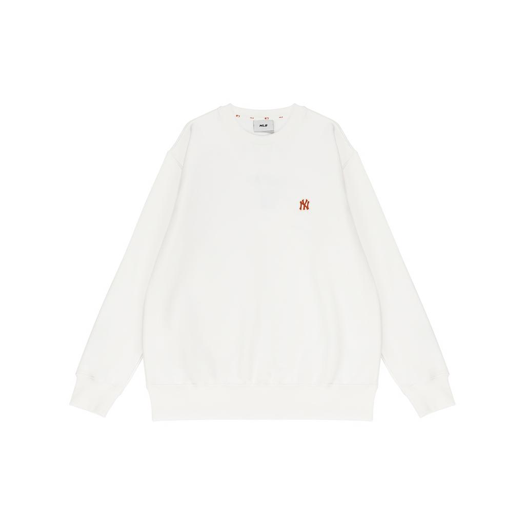 New MLB Sweatshirts Unisex Ivory White 3AMTB0124-50IVS