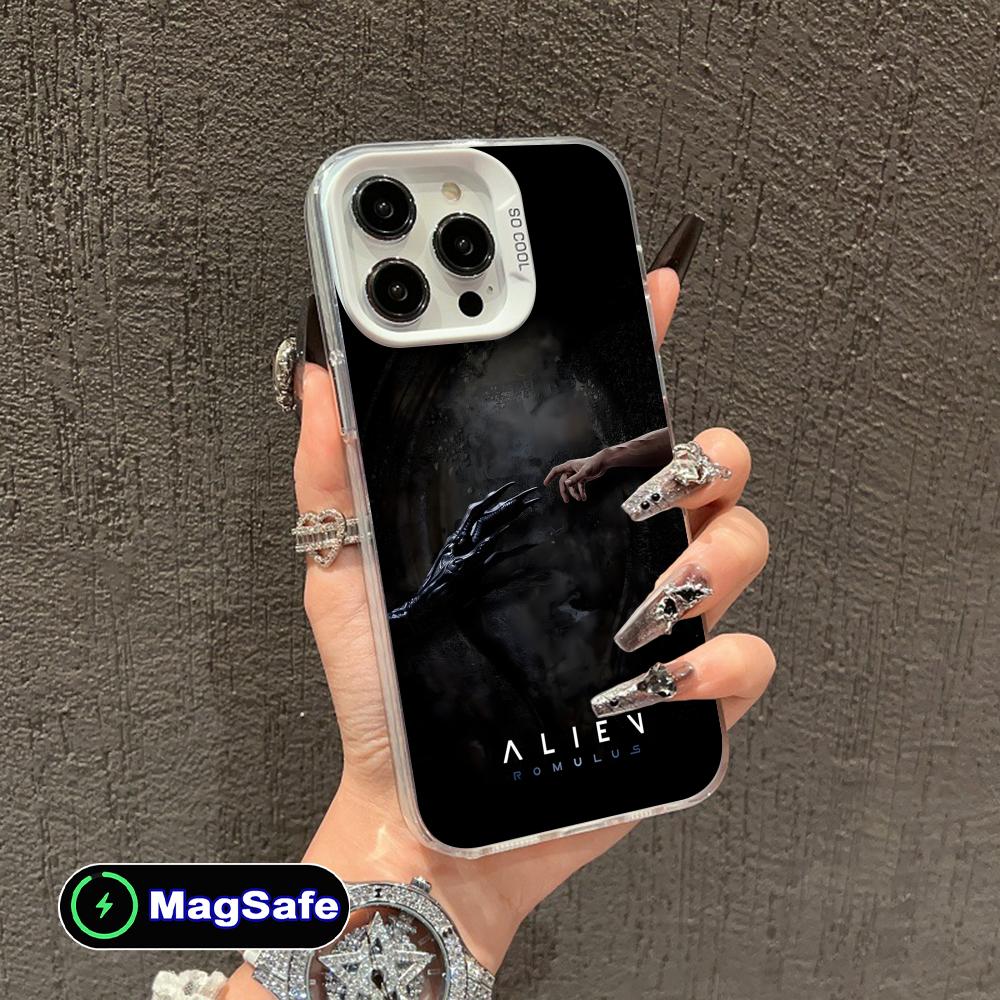 Alien Romulus Mobile Cell Phone Case for iPhone 17 16 15 14 13 12 11 X XR XS 8 7 Air Pro Max Plus White Translucent Cover