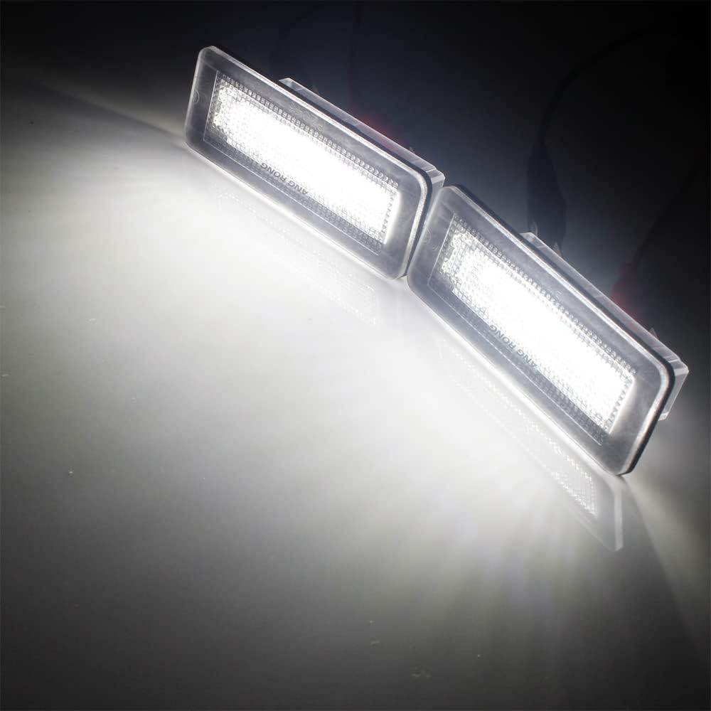 1Pair LED White License Plate Lights For Smart Fortwo Coupe W450 W451 W453