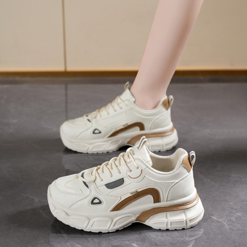 Summer Women's Shoes New Breathable Little White Shoes Women's Versatile Thick-soled Heightening Sports Shoes Casual Dad Shoes