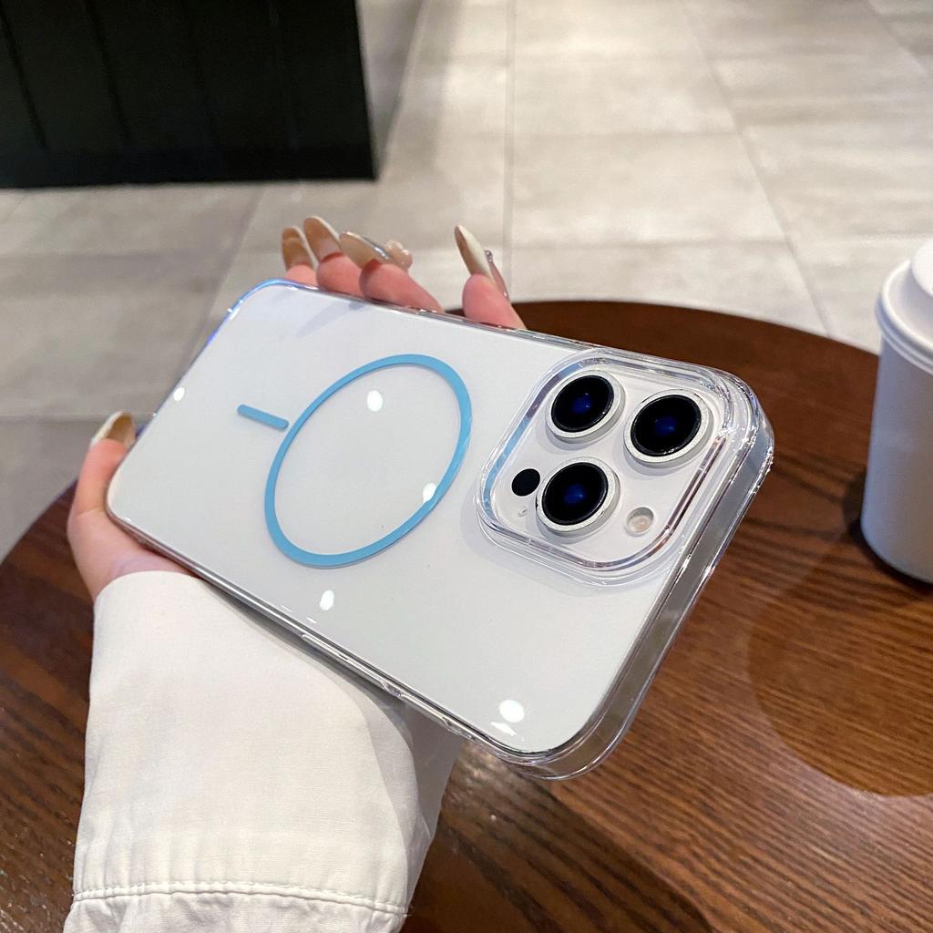 Suitable for Samsung High Magnetic Suction PC Large Hole Full Inclusive S25ULTRA Mobile Phone Case Simple S24PLUS FE