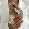Ginkgo Leaf Ring For Women Classic Fashion Metal Leaf Fan-Shaped Finger Ring Women'S Punk Party Jewelry Gifts