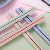 Home Japanese Simple Wheat Square Chopsticks Canteen Restaurant Nordic Style Solid Color Wheat Square Chopsticks