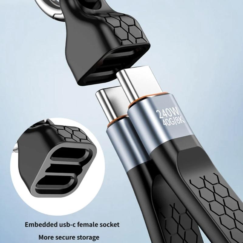 USB4.0 USB C To USB C Cable 40Gbps/80Gbps 8K@60Hz 240W Fast Charging USB C Data Cord Video Cable for Smartphone Laptops