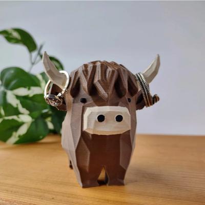1pc Creative Highland Cow Ring Holder Highland Cow Ornament Ring Storage Rack for Home Decoration Home Accessories