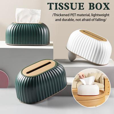 Nordic Style Tissue Storage Box Dispenser With Spring Lifting Napkin Paper Holder Large Capacity Napkin Storage Case Organizer